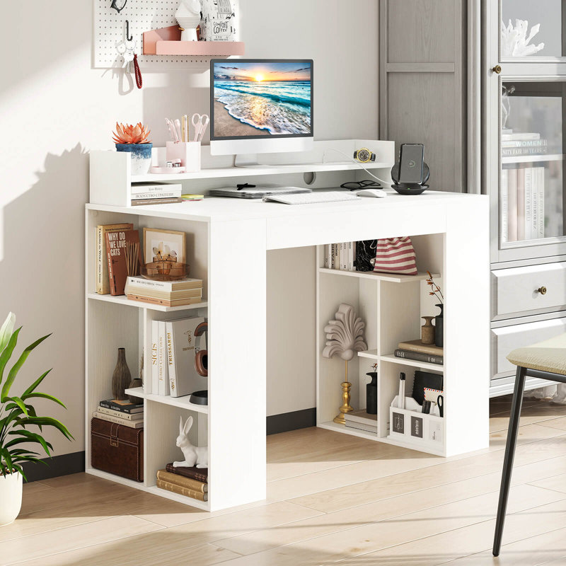 Bureau personnel 43 "avec prises de courant, tablette pour moniteur et trou pour câbles