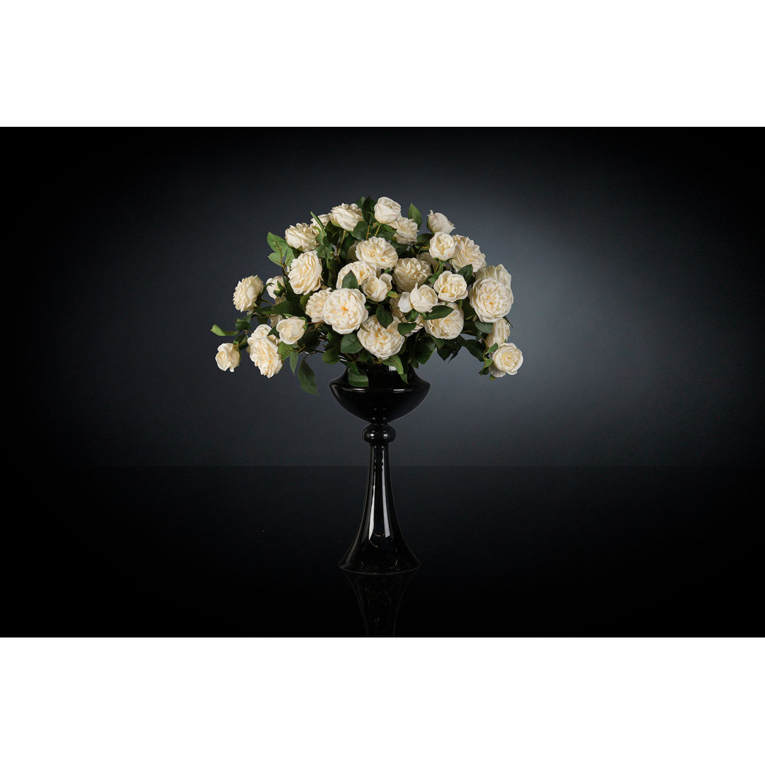 Kunstblume Rose Blumenarrangement in Vase