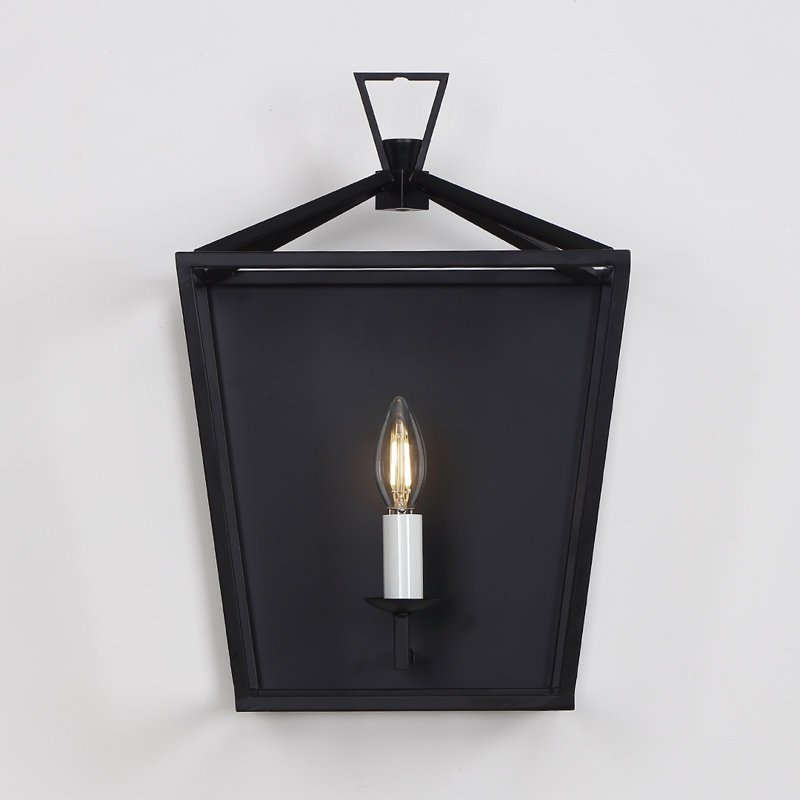 Applique murale à 1 lumière à intensité variable pour bougie Edel, Noir