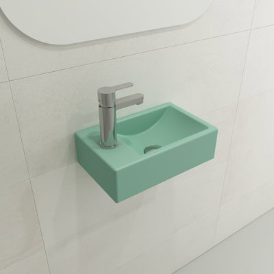 BOCCHI Milano 9.06'' Fireclay Rectangular Bathroom Sink