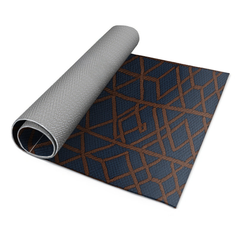 Trellis Gray Indoor and Outdoor Area Rug, Rectangle 3' x 5'