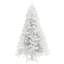 Arbre de Noël artificiel blanc 6 pi non éclairé, décor des Fêtes avec 1000 branches, ouverture automatique et base en acier-121054228-121054230