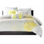 Housse de couette imprimée très grand / très grand, 6 pièces, motif floral, coussins décoratifs avec détails matelassés, fermeture à boutons sécurisés, très grand lit, housse de couette, manipulation de tissu,