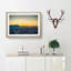Sunset over Malaga in Spain in Abstract - Picture Frame Graphic Art Print-55724755-55724754