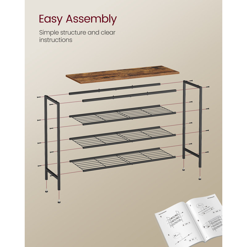 Bordovice Shoe Rack, 69cm H x 75cm W x 30cm D