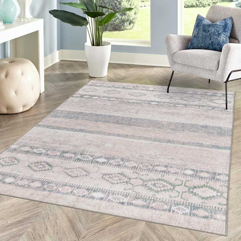 Aucion Chenille Geometric Indoor Rug, Rectangle 2' x 3'