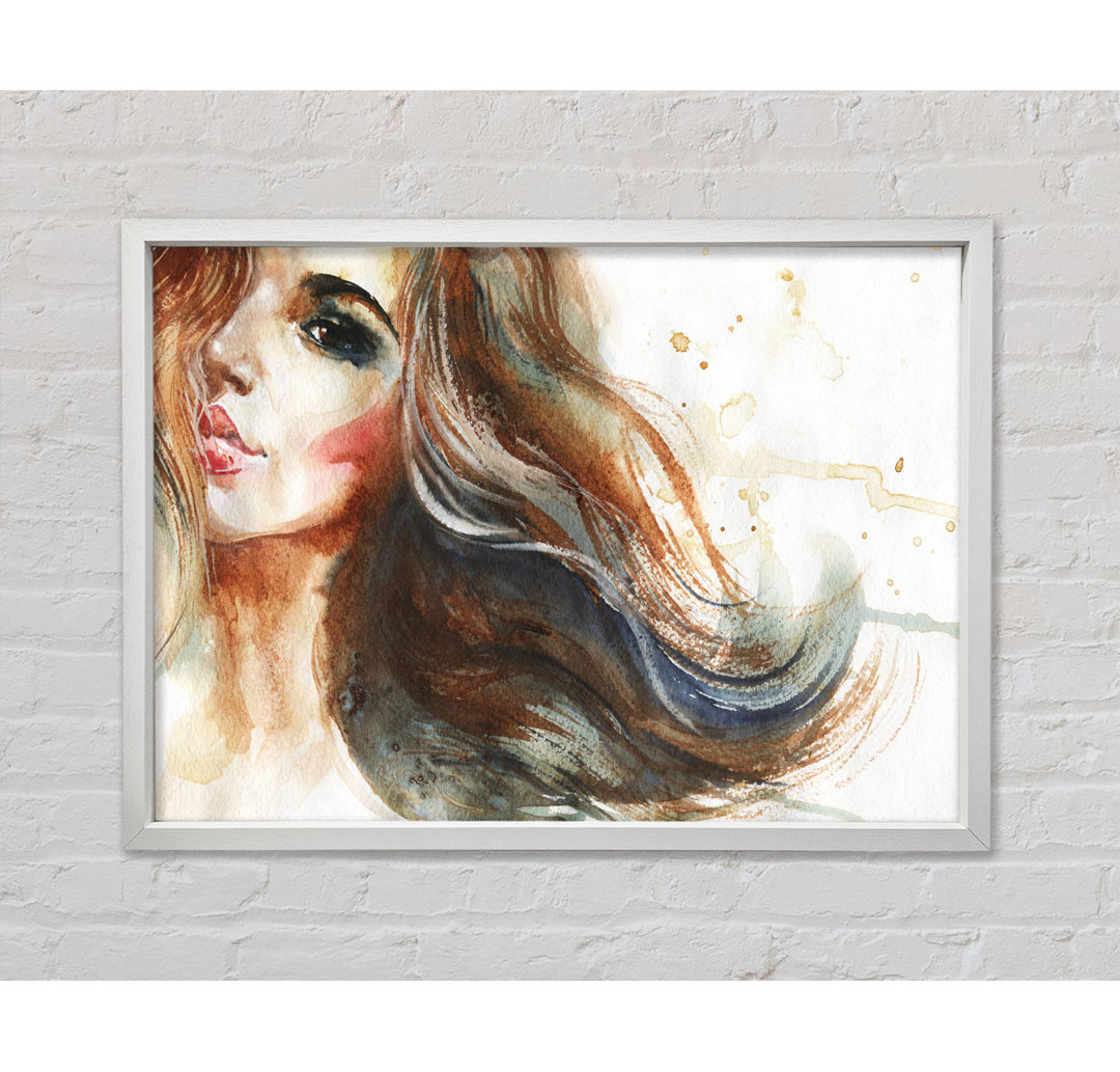 Woman Of Watercolour Beauty - Einzelner Bilderrahmen Kunstdrucke auf Leinwand