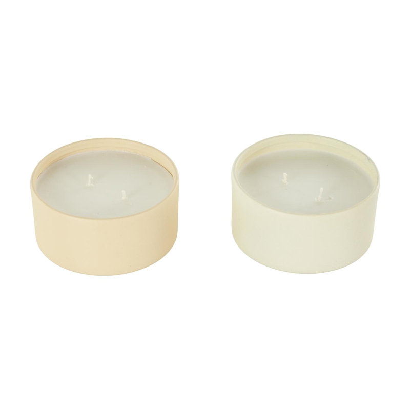 Bougie en métal et coton blanc Cole & Grey