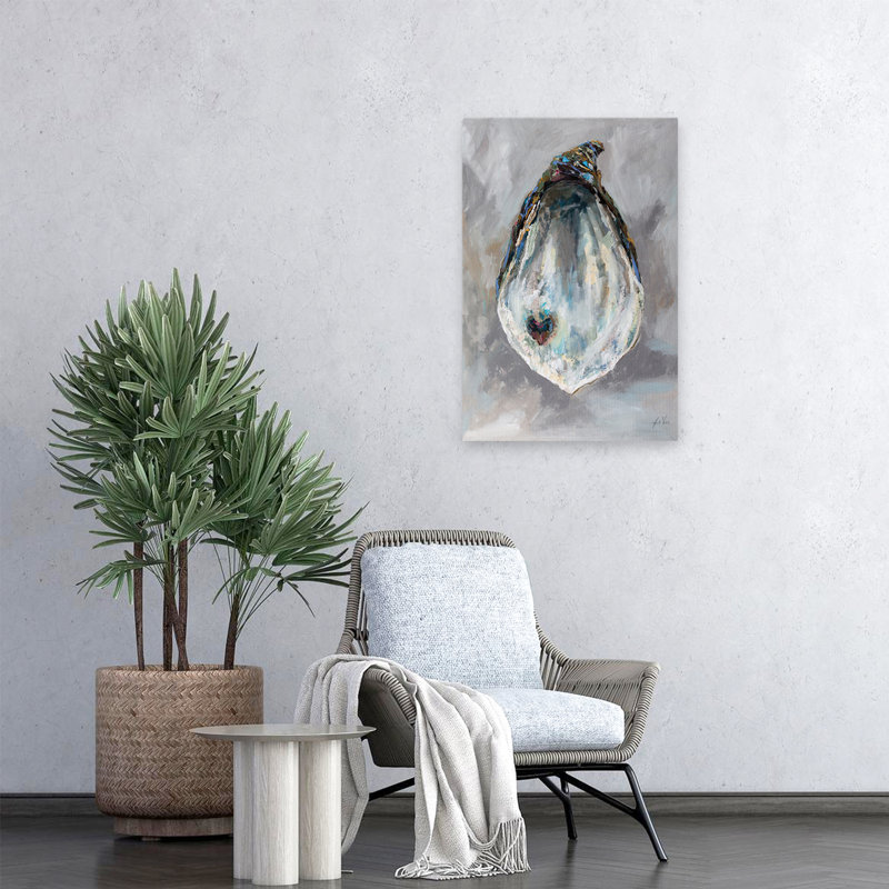 Shucks Coastal Noir Bleu Gris Brun Palourde, H 24 po x l 16 po