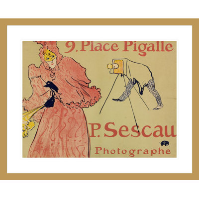 P. P. Sescau, Photographe par Henri de Toulouse-Lautrec, estampe numérique encadrée