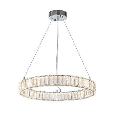Fita Modern Circular Crystal Dimmable LED Chandelier