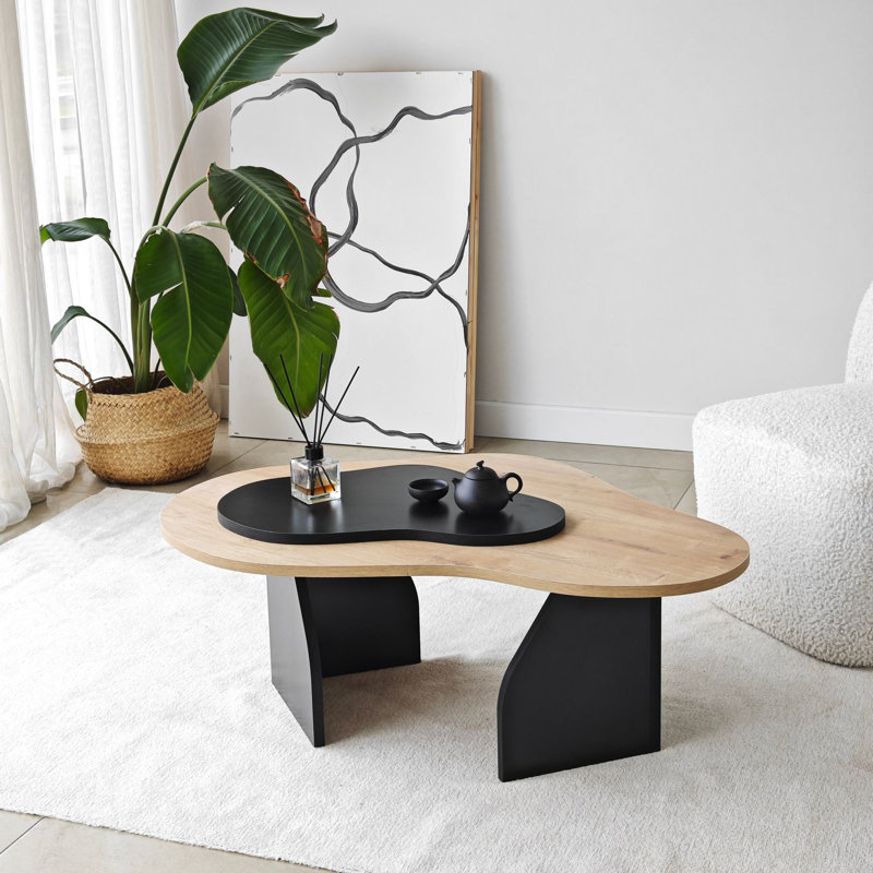 Table basse, Noir, Chêne saphir / noir