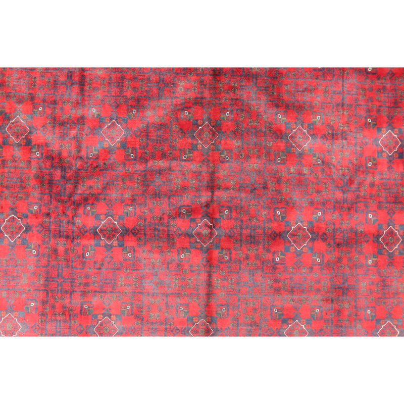 High-Quality Hand-Knotted Red Area Rug