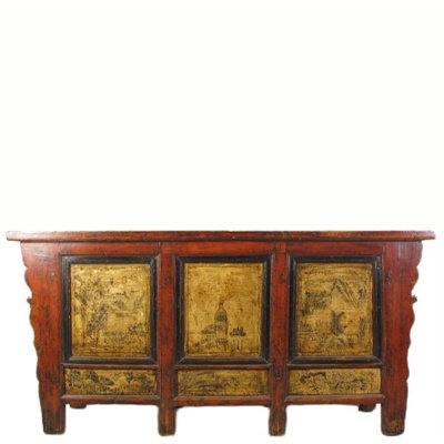 Asian Classic 75.5'' W Solid Wood Sideboard
