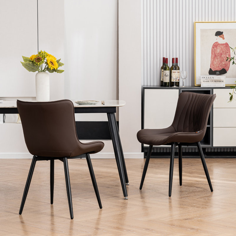 Comfortable Padded Dining Chairs with Back Easy Assembly Upholstered Side Chair, Accent Chairs for Kitchen, Dining Room