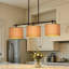Lustre tambour 3 lumières avec abat-jour Aarzo