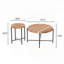 Ensemble 2 pièces tables basses et tables de bout - Design cylindrique vieilli, brun cèdre rouge-958239934