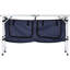 Table de camping en aluminium, 3 choix de hauteur, bleu, durabilité extérieure durable, cuisine portable à assemblage rapide, réglages, comptoir en plastique, conception peu encombrante