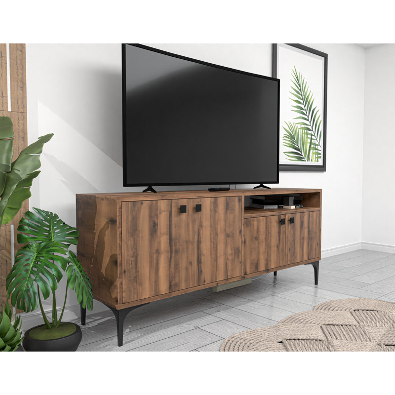Keikei Unfinished TV Stand, Brown