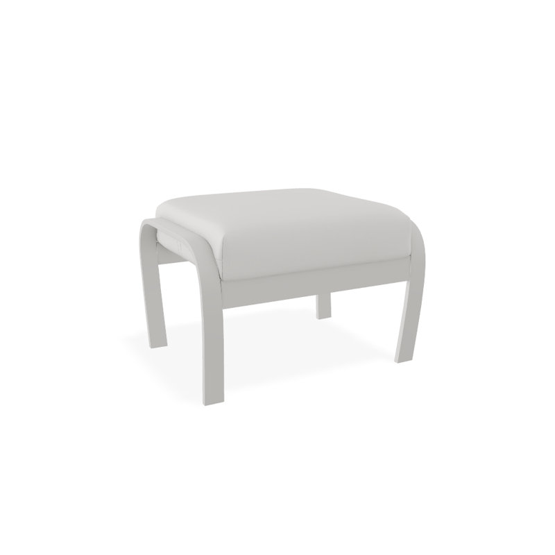 Repose-pieds avec coussin Askar, Neige texturée, Salée