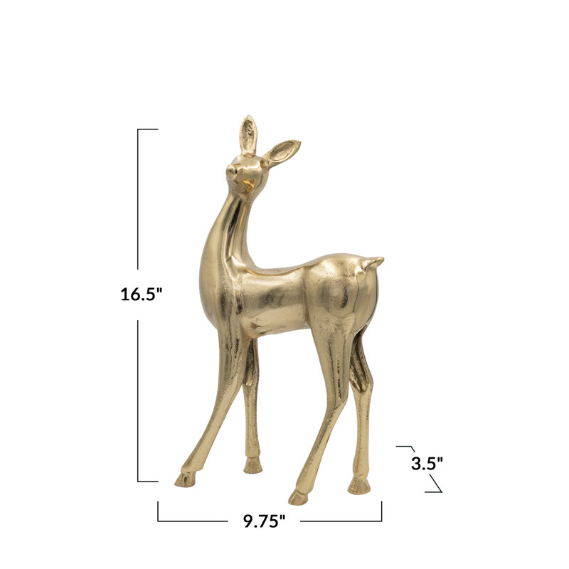 Cerf en fonte d'aluminium