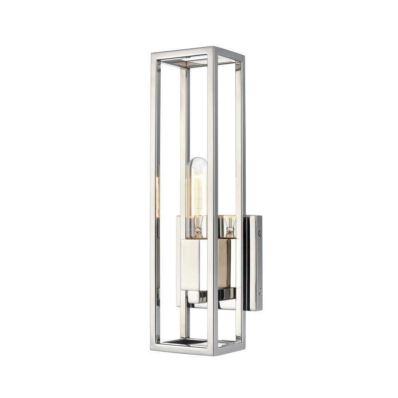 Altero Flush Mounted Sconce, Polished Nickel