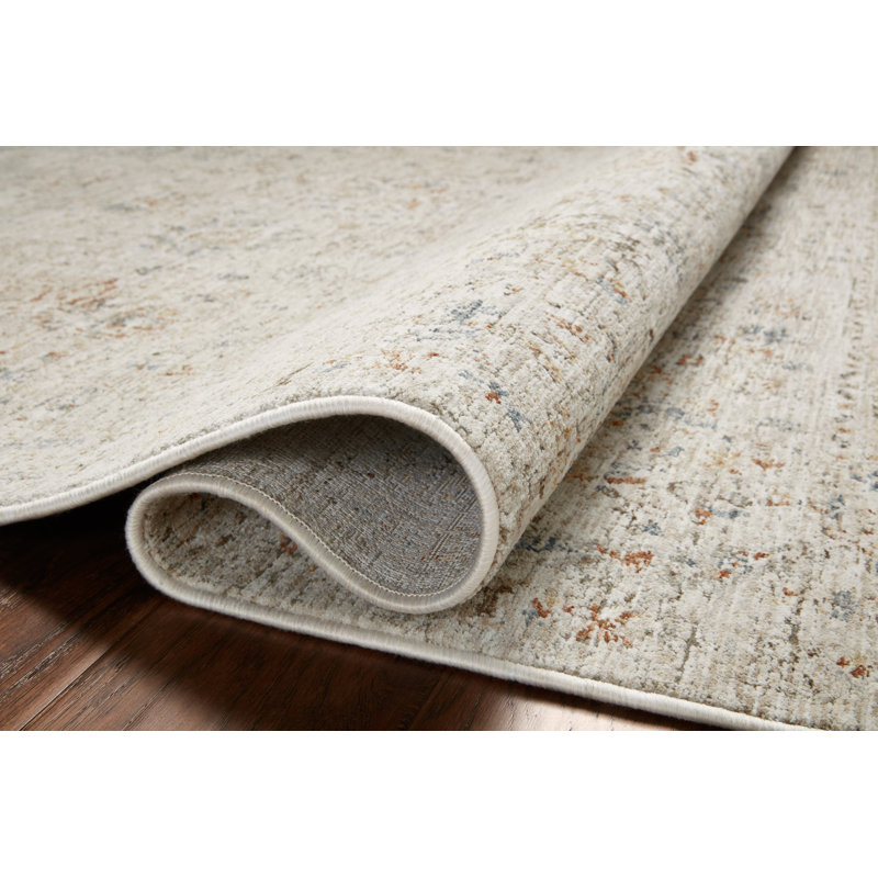 Amber Lewis x Loloi Honora Bone / Multi Area Rug, Rectangle 5'3" x 7'9"