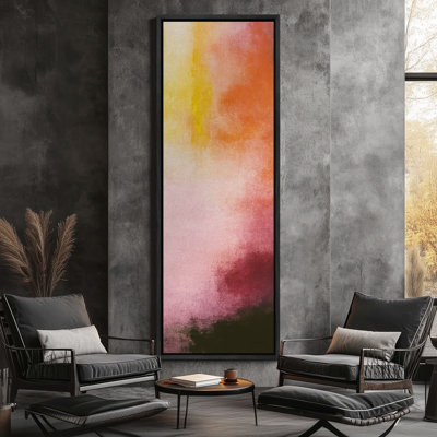 Abstract Framed Canvas Wall Art - Color Blocks Print for Modern Wall Decor