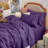 Best Seller Bedsure Queen Pintuck Bed-in-a-Bag- Mineral Blue Pinch Pleat Comforter set with sheets and pillowcases and pillowshams-89GSM-105523230-105523204