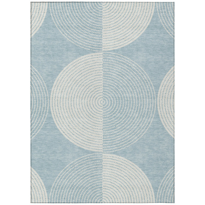 Machine Washable Indoor/Outdoor Howle ACN2275 Geometric Rug, Rectangle 5' x 7'6"