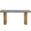 Élégante table gris ciment avec pieds stables pour une expérience culinaire confortable-1793348516