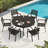 lron Terrace Dining Chairs, a Set of 2 Black Color Outdoor Chairs, Bistro Metal Chairs, All-Weather Outdoor Metal Dining Chairs, Suitable for Gardens, Terraces, and Swimming Pool