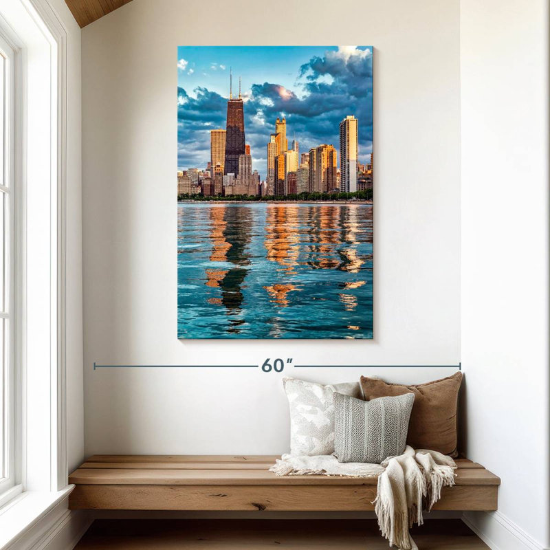 Horizon de la baie de Chicago, H 48 po x l 32 po
