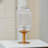 Bronze Ribbed Clear Glass Table Lamp