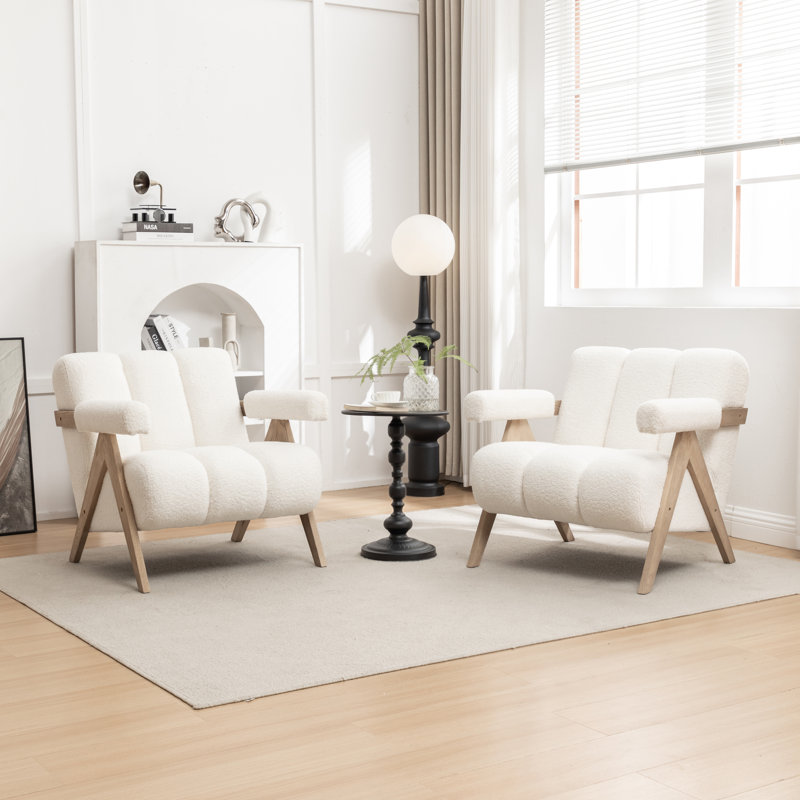 Fauteuil Bula, Polyester blanc, 2
