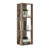 Recife Vertical Three-Tier Modern Shadow Box Cube Display Wall Shelf - White/Black-2012682763
