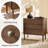 Cridford Modern 26"W 3-Drawer End Table and Curved Body with Solid Wood Legs Built-in Outlet Set of 2-627327682