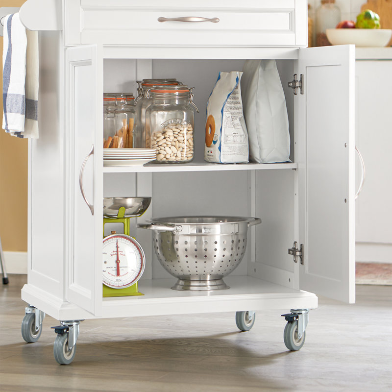 Penn Solid Wood Top Kitchen Cart