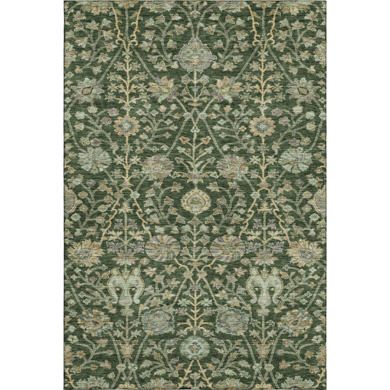 Premium Machine Washable Alexa AMF1087 Floral Rug, Rectangle 9' x 12'