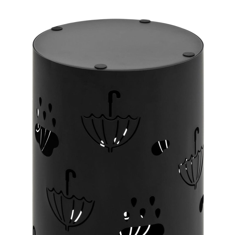 Damian Metal Freestanding Umbrella Stand, Black