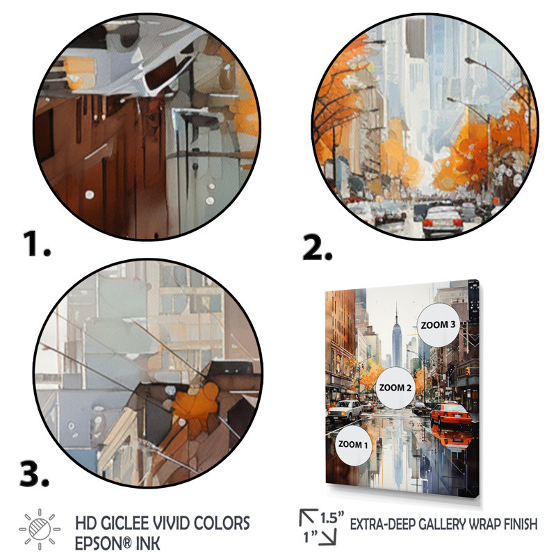 Collage sur toile Mauree New York, Cadre photo blanc, H 32 po x l 24 po x P 1 po