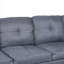 Chaise longue en lin avec repose-pieds à rangement libre GAUCHE
