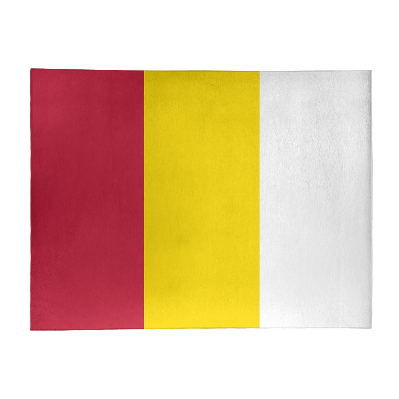 Tapis tissé à plat rouge/jaune St Louis, Rectangle 9 pi x 12 pi