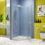 Porte de douche pivotante, avec verre trempé 1/4 po, cabine de douche néo-angle sans cadre 34,75 po x 72 po-120178840