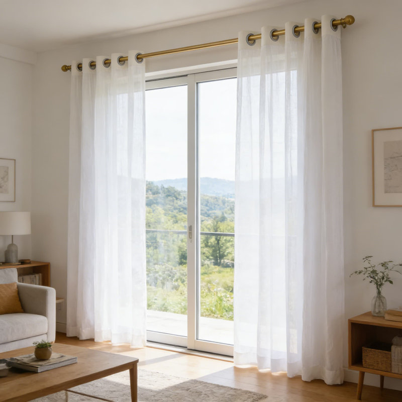 Paquet de 2 rideaux double couche - Panneaux obscurcissant et occultant avec œillets, isolation thermique écoénergétique pour une utilisation à l'intérieur