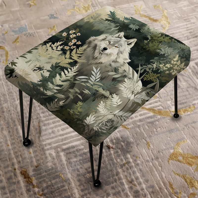 Hilrich - Repose-pieds rectangulaire imprimé animal