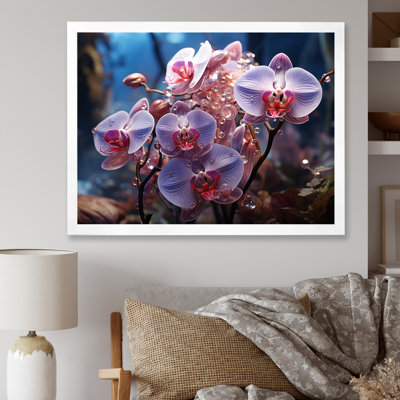 «Purple Orchids In Amethyst Hues Grow In Serenity», reproduction sur toile