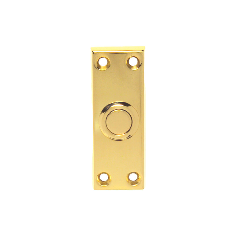 Victorian Push Button, Polished Brass