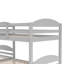 Lit simple superposé gris en forme de L avec lit gigogne - Un sommeil sécuritaire et confortable rehausse le décor de la chambre à coucher