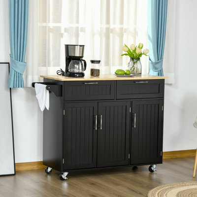Kohn 47.64'' Kitchen Island with Locking Wheels